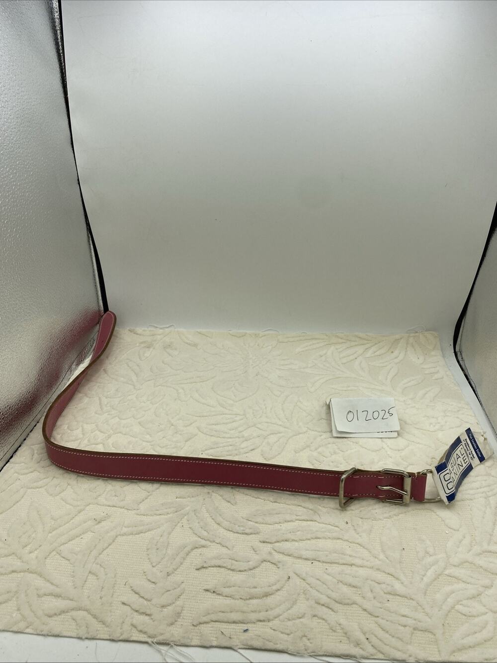 Casual Canine Rasberry Sorbet Lea Stitched Dog Collar 1” Adjusts 18” -22”NWT